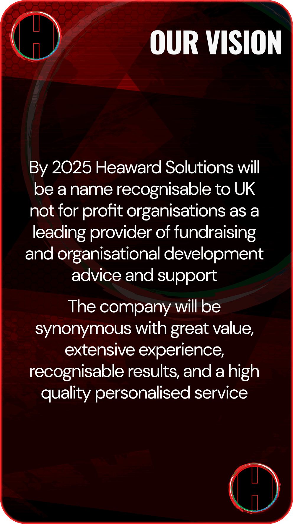 heaward solutions vision card detailing Heward Solutions vision